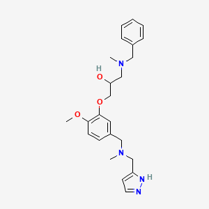 1-[benzyl(methyl)amino]-3-(2-methoxy-5-{[methyl(1H-pyrazol-5-ylmethyl)amino]methyl}phenoxy)-2-propanol