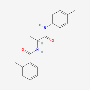 molecular formula C18H20N2O2 B6115171 2-methyl-N-{1-methyl-2-[(4-methylphenyl)amino]-2-oxoethyl}benzamide 