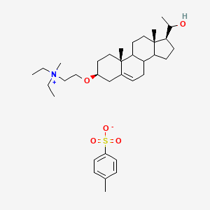 molecular formula C35H57NO5S B611518 Diethylamino-3-beta-ethoxy-20-hydroxy-pregn-5-ene methyl-p-toluene sulfonate CAS No. 78822-05-6