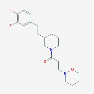 molecular formula C20H28F2N2O2 B6115185 2-(3-{3-[2-(3,4-difluorophenyl)ethyl]-1-piperidinyl}-3-oxopropyl)-1,2-oxazinane 