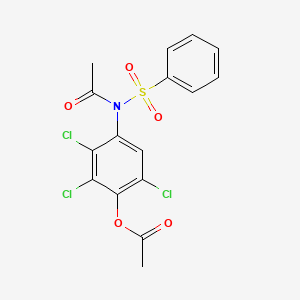 molecular formula C16H12Cl3NO5S B6115219 4-[acetyl(phenylsulfonyl)amino]-2,3,6-trichlorophenyl acetate 