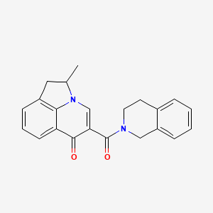 molecular formula C22H20N2O2 B6115255 5-(3,4-dihydro-2(1H)-isoquinolinylcarbonyl)-2-methyl-1,2-dihydro-6H-pyrrolo[3,2,1-ij]quinolin-6-one 