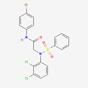 molecular formula C20H15BrCl2N2O3S B6115260 N~1~-(4-bromophenyl)-N~2~-(2,3-dichlorophenyl)-N~2~-(phenylsulfonyl)glycinamide 