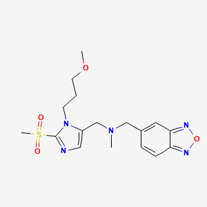 molecular formula C17H23N5O4S B6115277 (2,1,3-benzoxadiazol-5-ylmethyl){[1-(3-methoxypropyl)-2-(methylsulfonyl)-1H-imidazol-5-yl]methyl}methylamine 