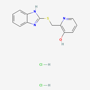 molecular formula C13H13Cl2N3OS B6115285 2-[(1H-benzimidazol-2-ylthio)methyl]-3-pyridinol dihydrochloride 