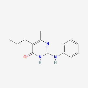 molecular formula C14H17N3O B6115291 2-anilino-6-methyl-5-propyl-4(3H)-pyrimidinone 