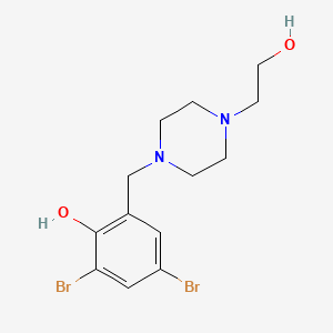 molecular formula C13H18Br2N2O2 B6115302 2,4-dibromo-6-{[4-(2-hydroxyethyl)-1-piperazinyl]methyl}phenol 