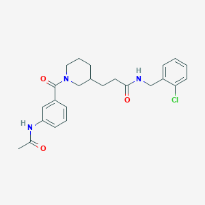 3-{1-[3-(acetylamino)benzoyl]-3-piperidinyl}-N-(2-chlorobenzyl)propanamide
