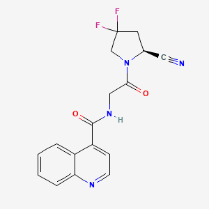 molecular formula C17H14F2N4O2 B611531 (S)-N-(2-(2-cyano-4,4-difluoropyrrolidin-1-yl)-2-oxoethyl)quinoline-4-carboxamide CAS No. 1448440-52-5