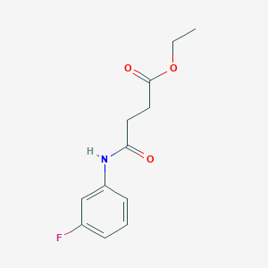 molecular formula C12H14FNO3 B6115326 ethyl 4-[(3-fluorophenyl)amino]-4-oxobutanoate 