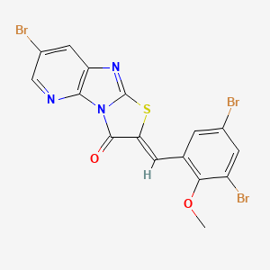 7-bromo-2-(3,5-dibromo-2-methoxybenzylidene)[1,3]thiazolo[2',3':2,3]imidazo[4,5-b]pyridin-3(2H)-one