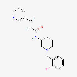 molecular formula C20H22FN3O B6115335 (2E)-N-[1-(2-fluorobenzyl)-3-piperidinyl]-3-(3-pyridinyl)acrylamide 