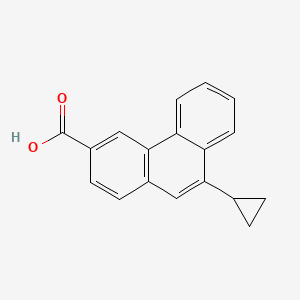molecular formula C18H14O2 B611537 9-环丙基菲-3-甲酸 CAS No. 1333111-40-2