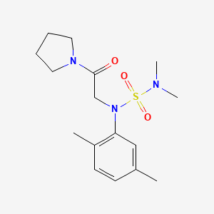molecular formula C16H25N3O3S B6115371 N-(2,5-dimethylphenyl)-N',N'-dimethyl-N-[2-oxo-2-(1-pyrrolidinyl)ethyl]sulfamide 