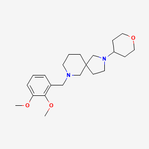 molecular formula C22H34N2O3 B6115373 7-(2,3-dimethoxybenzyl)-2-(tetrahydro-2H-pyran-4-yl)-2,7-diazaspiro[4.5]decane 