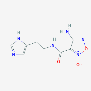 molecular formula C8H10N6O3 B6115383 4-amino-N-[2-(1H-imidazol-4-yl)ethyl]-1,2,5-oxadiazole-3-carboxamide 2-oxide 