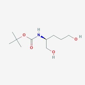 molecular formula C10H21NO4 B061154 (S)-(-)-2-(Boc-氨基)-1,5-戊二醇 CAS No. 162955-48-8