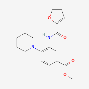 molecular formula C18H20N2O4 B6115406 methyl 3-(2-furoylamino)-4-piperidin-1-ylbenzoate 