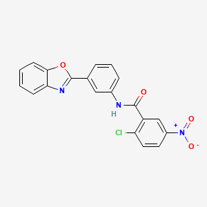 molecular formula C20H12ClN3O4 B6115414 N-[3-(1,3-benzoxazol-2-yl)phenyl]-2-chloro-5-nitrobenzamide 