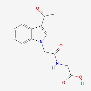 molecular formula C14H14N2O4 B6115415 N-[(3-acetyl-1H-indol-1-yl)acetyl]glycine 