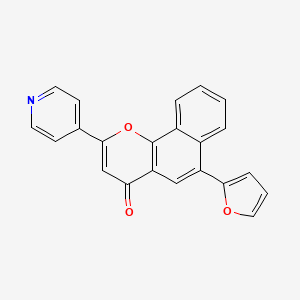 molecular formula C22H13NO3 B611542 6-(呋喃-2-基)-2-(吡啶-4-基)-4H-萘并[1,2-b]吡喃-4-酮 CAS No. 652138-15-3