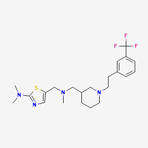 N,N-dimethyl-5-({methyl[(1-{2-[3-(trifluoromethyl)phenyl]ethyl}-3-piperidinyl)methyl]amino}methyl)-1,3-thiazol-2-amine