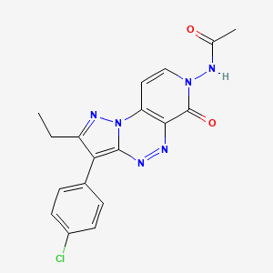 N-[3-(4-chlorophenyl)-2-ethyl-6-oxopyrazolo[5,1-c]pyrido[4,3-e][1,2,4]triazin-7(6H)-yl]acetamide