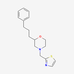 molecular formula C17H22N2OS B6115450 2-(3-phenylpropyl)-4-(1,3-thiazol-2-ylmethyl)morpholine 