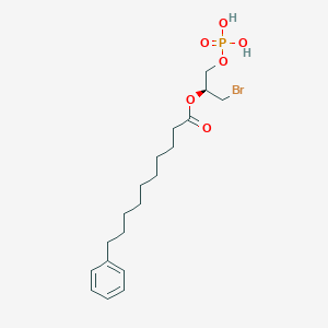 molecular formula C19H30BrO6P B611547 (2S)-1-溴-3-(膦酸氧基)丙烷-2-基 10-苯基癸酸酯 CAS No. 2400858-74-2