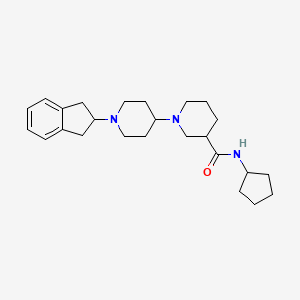 molecular formula C25H37N3O B6115478 N-cyclopentyl-1'-(2,3-dihydro-1H-inden-2-yl)-1,4'-bipiperidine-3-carboxamide 