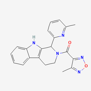molecular formula C21H19N5O2 B6115548 2-[(4-methyl-1,2,5-oxadiazol-3-yl)carbonyl]-1-(6-methyl-2-pyridinyl)-2,3,4,9-tetrahydro-1H-beta-carboline 