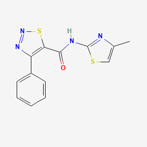 molecular formula C13H10N4OS2 B6115556 N-(4-methyl-1,3-thiazol-2-yl)-4-phenyl-1,2,3-thiadiazole-5-carboxamide 