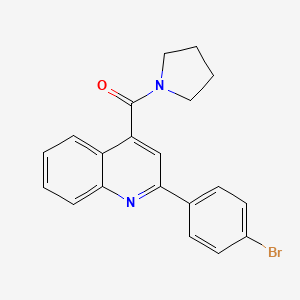 molecular formula C20H17BrN2O B6115558 2-(4-bromophenyl)-4-(1-pyrrolidinylcarbonyl)quinoline 