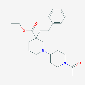 ethyl 1'-acetyl-3-(2-phenylethyl)-1,4'-bipiperidine-3-carboxylate