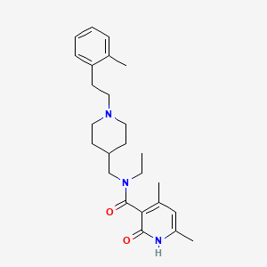 molecular formula C25H35N3O2 B6115571 N-ethyl-4,6-dimethyl-N-({1-[2-(2-methylphenyl)ethyl]-4-piperidinyl}methyl)-2-oxo-1,2-dihydro-3-pyridinecarboxamide 