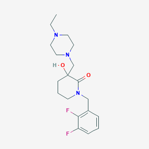 molecular formula C19H27F2N3O2 B6115607 1-(2,3-difluorobenzyl)-3-[(4-ethyl-1-piperazinyl)methyl]-3-hydroxy-2-piperidinone 