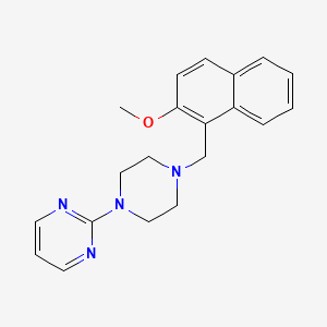 2-{4-[(2-methoxy-1-naphthyl)methyl]-1-piperazinyl}pyrimidine