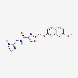 2-{[(7-methoxy-2-naphthyl)oxy]methyl}-N-[(1-methyl-1H-imidazol-2-yl)methyl]-1,3-oxazole-4-carboxamide