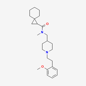 molecular formula C25H38N2O2 B6115664 N-({1-[2-(2-methoxyphenyl)ethyl]-4-piperidinyl}methyl)-N-methylspiro[2.5]octane-1-carboxamide 