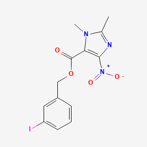 molecular formula C13H12IN3O4 B6115683 3-iodobenzyl 1,2-dimethyl-4-nitro-1H-imidazole-5-carboxylate 