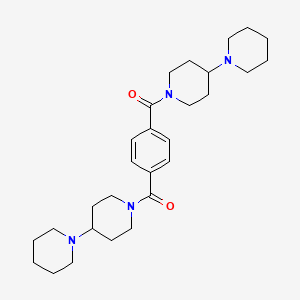 molecular formula C28H42N4O2 B611573 1,4-苯撑双(1,4'-联哌啶-1'-基甲酮) CAS No. 1418741-86-2