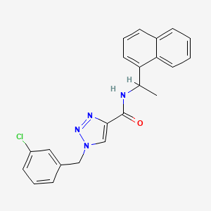 molecular formula C22H19ClN4O B6115748 1-(3-chlorobenzyl)-N-[1-(1-naphthyl)ethyl]-1H-1,2,3-triazole-4-carboxamide 