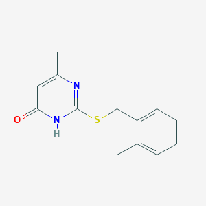 molecular formula C13H14N2OS B6115754 6-methyl-2-[(2-methylbenzyl)thio]-4(3H)-pyrimidinone 