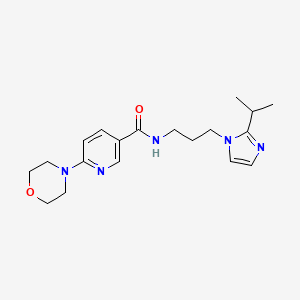 molecular formula C19H27N5O2 B6115760 N-[3-(2-isopropyl-1H-imidazol-1-yl)propyl]-6-(4-morpholinyl)nicotinamide 