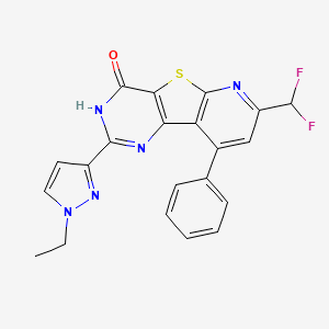 7-(difluoromethyl)-2-(1-ethyl-1H-pyrazol-3-yl)-9-phenylpyrido[3',2':4,5]thieno[3,2-d]pyrimidin-4(3H)-one