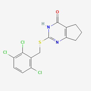 molecular formula C14H11Cl3N2OS B6115814 2-[(2,3,6-trichlorobenzyl)thio]-3,5,6,7-tetrahydro-4H-cyclopenta[d]pyrimidin-4-one 
