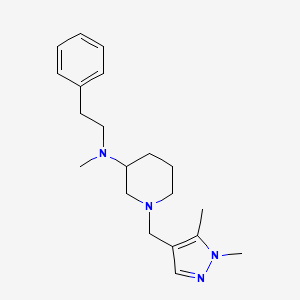 molecular formula C20H30N4 B6115828 1-[(1,5-dimethyl-1H-pyrazol-4-yl)methyl]-N-methyl-N-(2-phenylethyl)-3-piperidinamine 