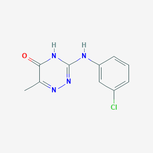 3-[(3-chlorophenyl)amino]-6-methyl-1,2,4-triazin-5(4H)-one