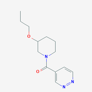 molecular formula C13H19N3O2 B6115877 4-[(3-propoxy-1-piperidinyl)carbonyl]pyridazine 