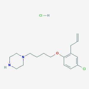 molecular formula C17H26Cl2N2O B6115884 1-[4-(2-allyl-4-chlorophenoxy)butyl]piperazine hydrochloride 